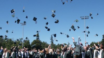 Studenten kastar upp sina cyklar