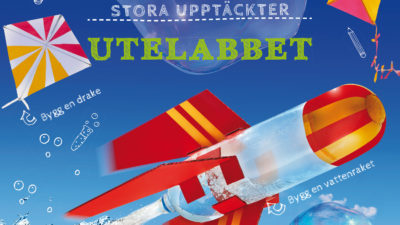 En raket flyger omkring utomhus.